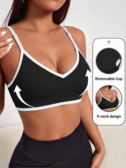 MFVIM 女士运动文胸，性感无钢圈设计，可调节肩带，柔软透气面料，适合休闲运动、日常穿着、户外活动、跑步、瑜伽、普拉提、健身房锻炼。