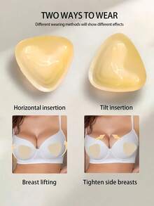 Miếng độn ngực hai mặt, miếng độn ngực nâng ngực, miếng độn ngực tự dính, miếng dán ngực hình tam giác bằng silicon thoáng khí, miếng độn ngực dày dặn có thể tái sử dụng dành cho nữ, dùng cho áo ngực thể thao không dây, bikini, đồ bơi, miếng dán ngực, miếng dán ngực màu trắng tuyết, trang phục hóa trang. - Nhiều màu - Xem 7