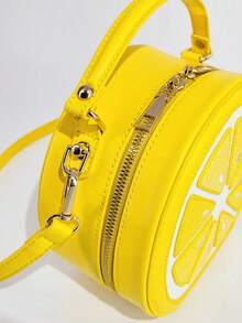 [US-Based Shipping]Fashionable And Versatile Fruit Shaped Bag, Lovely Lemon Crossbody Bag For Women, Perfect For Holidays And Street Fashion Y2K Sequin Patchwork Shoulder Bag, Fashionable Butter Yellow Bag For Women , Valentine's Day,Women's Autumn And Winter Fashion All-Match Fruit Bag Cute Lemon Bag Ladies Messenger Bag Holiday Street Y2K Shoulder Bag, Casual Classic Versatile Daily Commuting, Personalized Bag, Suitable For Daily Matching, Simple, Taking Pictures, Shopping, Dating, Outings, Travel, Seaside, Beach, Portable, Suitable For Girls, Female College Students, Very Suitable For Office, University, Junior High School, High School, Work,Lemon Slice Bag,Fruit Shaped Crossbody Bag,Cute Novelty Purse,Yellow Shoulder Bag,Glitter Detail Handbag,3D Lemon Bag,Summer Beach Bag,Party Clutch,Kawaii Style Purse - 黃色 - 查看 10