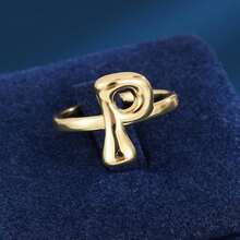 1pc Minimalist Letter Design Adjustable Open Ring For Women - Multicolor - View 49