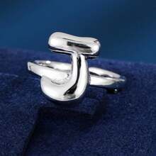 1pc Minimalist Letter Design Adjustable Open Ring For Women - Multicolor - View 28