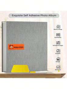 FEILIYA Large Self-Adhesive Photo Album 4x6 5x7 8x10 Scrapbook Album DIY, Gift For Mom, Family, Baby And Wedding, With Metal Pen And Plastic Board - Multicolor - View 18