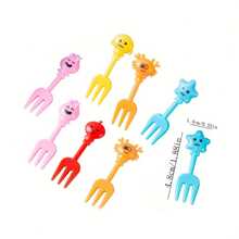 10pcs/Set Garpu Buah Manis Warna Acak, Tusuk Buah Dekorasi Meja yang Lucu, Cocok untuk Pesta, Halloween, Natal, Garpu Buah Mini (Warna Acak) - MultiWarna - View 8