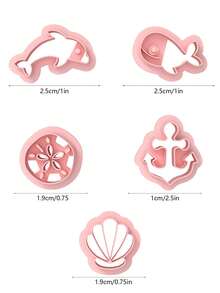 Ocean Animal Clay Cutters Kit, Dolphin Whale Shell Shape Clay Cutters For DIY Earring Jewelry Pendant Making, Polymer Clay Cutting Tools, No Power Supply Needed - Ocean Animal Clay Cutters - View 11