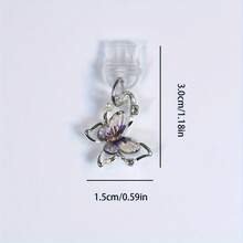 Elegant Butterfly Faux Pearl Rhinestone Phone Dust Plug - Cute Dust Plug Charm Compatible With IPhone/Type-C, Valentine's Day Gift For Women - A - View 4