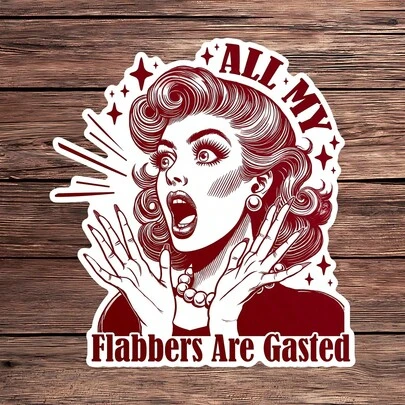 1张“我的所有废话都笑死了”贴纸，趣味复古女士笔记本电脑贴纸，讽刺语录乙烯基贴纸，惊喜礼物，防水易撕水瓶贴纸，耐用复古女士保温杯贴纸，讽刺笔记本乙烯基贴纸，送给爱讽刺的朋友的完美礼物