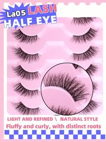 10 Pairs Cat Eye, Fox Eye, Upturned Winged False Eyelashes, Thin Cat Eye, Fluffy & Thick Eyelashes, Create Charming Eye Makeup For Party, Holiday, Ball, Daily Commute, Suitable For Beginners And Various Occasions - Multicolor - View 3