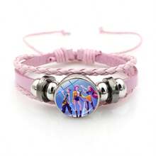 1pc Girl's Pink Bracelet Jewelry Set, Anime Peripheral Gift, Small Gift For New Year, Valentine's Day, Easter [Random Style] - Multicolor - View 5