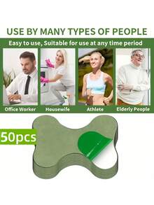 50pcs Pack Patches - Herbal Stickers For Joint & Muscle Support, Arm Patch Unisex - Green - View 4