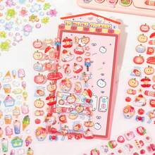 3D Cartoon Stickers, Student Rewards, Holiday Gifts, Soft & Cute DIY Phone Cases, Notebooks, Wobble Toys, 3D Embossed Cute Series Stickers - Multicolor - View 3