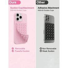 Silicone 1pc Silicone Suction Cup Phone Case Holder Phone Suction Cup Grip Octobuddy Adhesive Phone Grip Adhesive Phone Holder Suitable For Phones Adhesive Phone Holder Suitable For Phone Wallets Travel Accessories Wallets And Bags Women's Travel Essentials Travel Must-Haves Travel For Her For Him Valentine's Day Gift - Purple - View 8