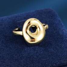 1pc Minimalist Letter Design Adjustable Open Ring For Women - Multicolor - View 30