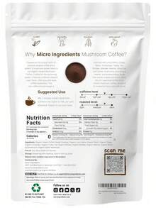 Organic Instant 10 In 1 Mushroom Coffee Powder, 14 Ounce (158 Servings) |     Weight & Immune Support |     Premium Arabica Coffee With Lion's Mane, Chaga, Reishi,& More - 28 Ounces (1 Bag) - View 6
