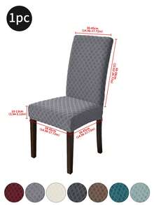 1件/4件/6件装提花菱形椅套，经典简约设计，可拆卸可水洗，弹力氨纶吧台凳座套，适用于酒店、餐厅、客厅座椅日常使用。 - 彩色 - 查看 11