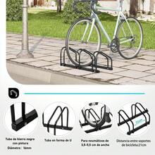 [Envíos locales] Soporte de Bicicleta de 3 Pisos Ajustable, Rack Multinivel para Bicicletas de Montaña y Carretera, Portabicicletas Estable para Almacenamiento en Garaje y Hogar - 1 - Ver 6