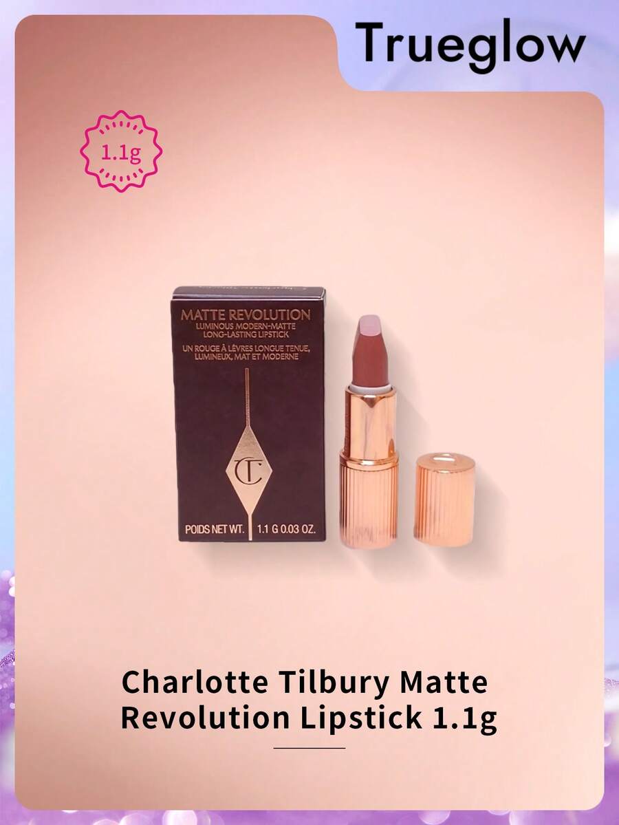 Charlotte Tilbury 1.1克哑光革命唇膏，色号：枕边细语 - Pillow Talk 1.1g - 查看 1