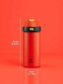 Meoky 18oz Vacuum Insulated Water Bottle with 2-in-1 Straw and Spout Lid, Insulated Cup, Keep Cold 24H, Leak-Proof, Fits in Car Cup Holder, Stainless Steel Tumbler for Sports, Travel, and School - 紅色 - 查看 4