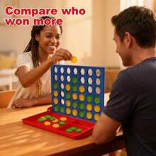 Four In A Row Game Set, Interactive Board Games For Adults, Fun Strategy Toys, Ideal Gift For Family Gatherings & Parties - Multicolor - View 4