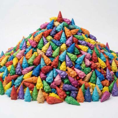 Mini Gnome Figurines Bulk, Assorted Color Tiny Garden Gnome Statues, Fairy Garden & Terrarium Accessories, DIY Crafts, Party Favors, Desk Decor Miniatures