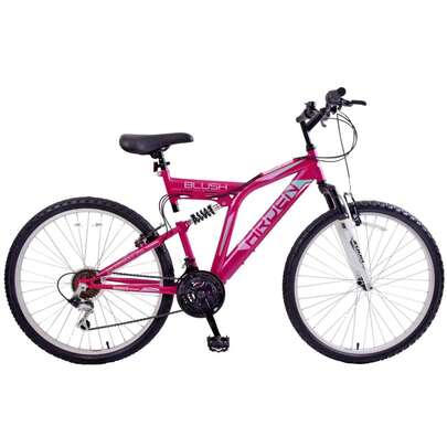Full Suspension Mountain Bike Womens Blush 26" Wheel Bike 19" Frame 21Speed Pink