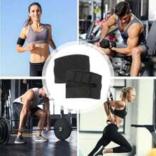 1pc Fingerless Workout Gloves, Thickened Anti-Slip Palm Pad, Essential Fitness Equipment For Weightlifting And Dumbbell Training (Single) - Black - View 3