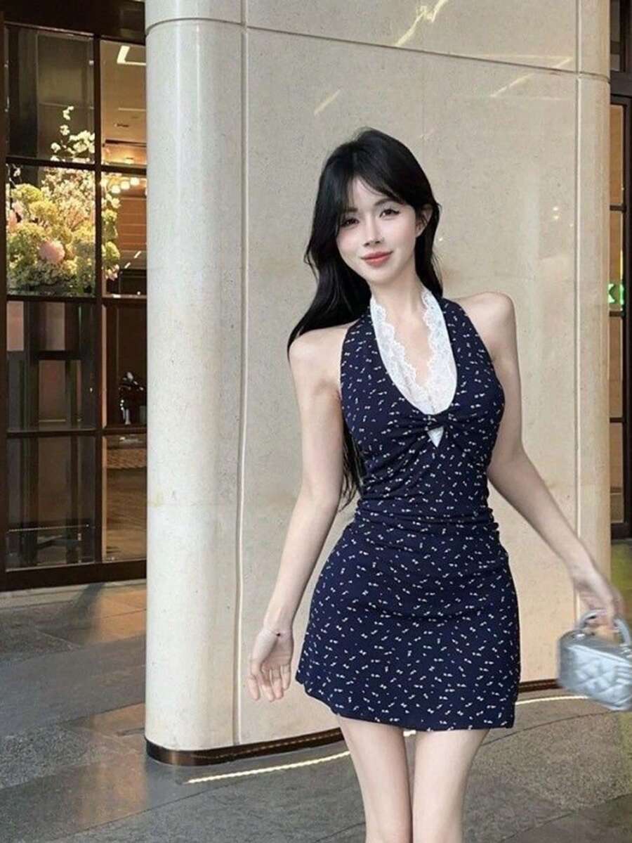 Women Short Dresses - Navy - View 1