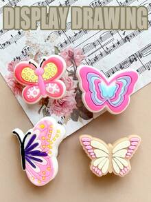 12 PCS Colorful Butterfly Series, PVC Material Butterfly Series Shoes And Accessories, In A Colorful Garden Style, Suitable For Sandals, Flat Shoes, Boots. It Is A Must-Have For Birthdays, Weddings, Parties And Daily Wear., PVC Material Butterfly Series Shoes And Accessories, In A Colorful Garden Style, Suitable For Sandals, Flat Shoes, Boots. It Is A Must-Have For Birthdays, Weddings, Parties And Daily Wear. - Multicolor - View 9