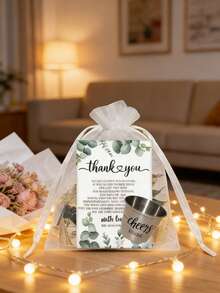 6个不锈钢迷你酒杯，附赠感谢卡和欧根纱袋，适合作为婚礼宾客回礼、新郎新娘派对礼物。 - 彩色 - 查看 8