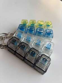 1 buah Gantungan Kunci Penguji Saklar Keyboard Mekanik, Dekorasi Meja, Liontin Ponsel, Mainan Gelisah Anti-Kecemasan Kreatif untuk Meredakan Tekanan Jari - MultiWarna - View 9