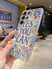 1个花卉字母图案安卓手机壳，摄像头开孔精准，兼容三星Galaxy S25 Ultra/Galaxy S24 Ultra/S24/S23 Ultra/A56 5G/A55 5G/A52s 5G/A26 5G，Nothing，Pixel，保护壳 - 無色 - 查看 6