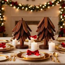 Natural Foldable Walnut Wooden Trivet Set - 4 Trivets + 1 Stand For Hot Dishes, Pot, Bowl, Teapot, Hot Pot Holders,Suitable For Valentine's Day, New Year Or For Keeping Food Warm In Restaurant Settings During Daily Operations. - Walnut - 查看 4