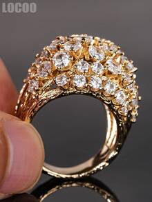 1 PC Romantic Cubic Zirconia Ring For Women For Wedding Engagement Anniversary Party Jewelry Valentine's Day Gift - 1# - View 5