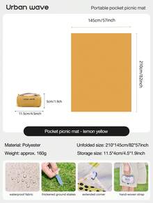 URBANWAVE 超大户外野餐垫，可折叠便携旅行毯，耐用牛津布口袋毯，户外毯，沙滩毯，公园野餐毯，音乐节毯，家庭野餐垫，波西米亚风户外地毯，格子野餐垫，野餐便携垫，露营装备 - 彩色 - 查看 10