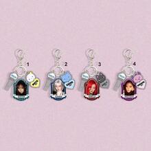 AES/PA Merchandise Keychain Pendant, Featuring Xiao Zha, Kim Min-Geun, Liu Zhi-Min, GISELLE, Ning Yizhuo, Shu Bao Keychain - Multicolor - View 1