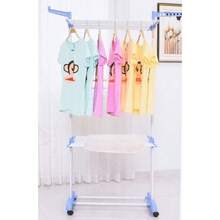 立式衣物烘干机，可折叠，三层设计，适用于衣物和内衣 - 白色 - 查看 5