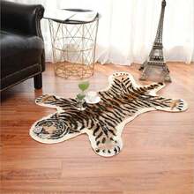 Tiger Print Rug, Faux Fur Cowhide Skin Rug Animal Printed Area Rug Carpet For Decorating  Room, Under Coffee Table, Cowboy-Themed Nursery, Jungle Themed Room, Playroom - TigerPrint-31.5X41.5in - View 6