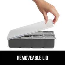 Slow Melting Large Silicone Ice Cube Tray For Freezer, Easy To Push 8 Giant Square Cubes, Use For Cocktails, Iced Coffee, Water Bottle, Frozen Puree, Kitchen Bar Essentials, 1 Pack, Gray - Xám - Xem 10