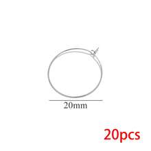 20pcs/Lot Gold Stainless Steel Big Circle Wire Hoops Round Earrings For DIY Earring Charms Jewelry Making Supplies Wholesale - Round Ear Wire - View 11