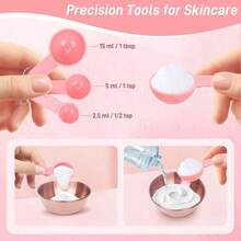 2/3/5/10/20/40件套面部护理混合面膜工具套装，包含面膜搅拌碗、面膜搅拌刷、量勺，美容师用品，面部护理SPA工具，DIY面膜搅拌盘，面膜涂抹刷套装，玫瑰金面膜碗，扇形刷，扁平刷，量勺，双头硅胶涂抹刷 - A - 查看 4