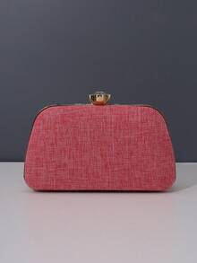 1pc Fashionable Floral Pattern Women's Handbag, Vintage Shiny Sequin Embroidered Flower Chain Evening Bag, Suitable For Party Girls, Brides, Newlyweds, And Office Workers, Parties, Weddings, Mini Box Bag (Random Pattern) - Hot Pink - View 6