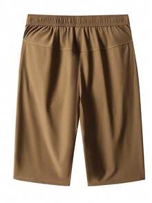 Men's Drawstring Capri Harem Pants | Capri Loose Harem Style, Elastic Waist Drawstring, Casual Beach, Hippie Style, Men's Linen Pants, Summer Sports - Khaki - View 6