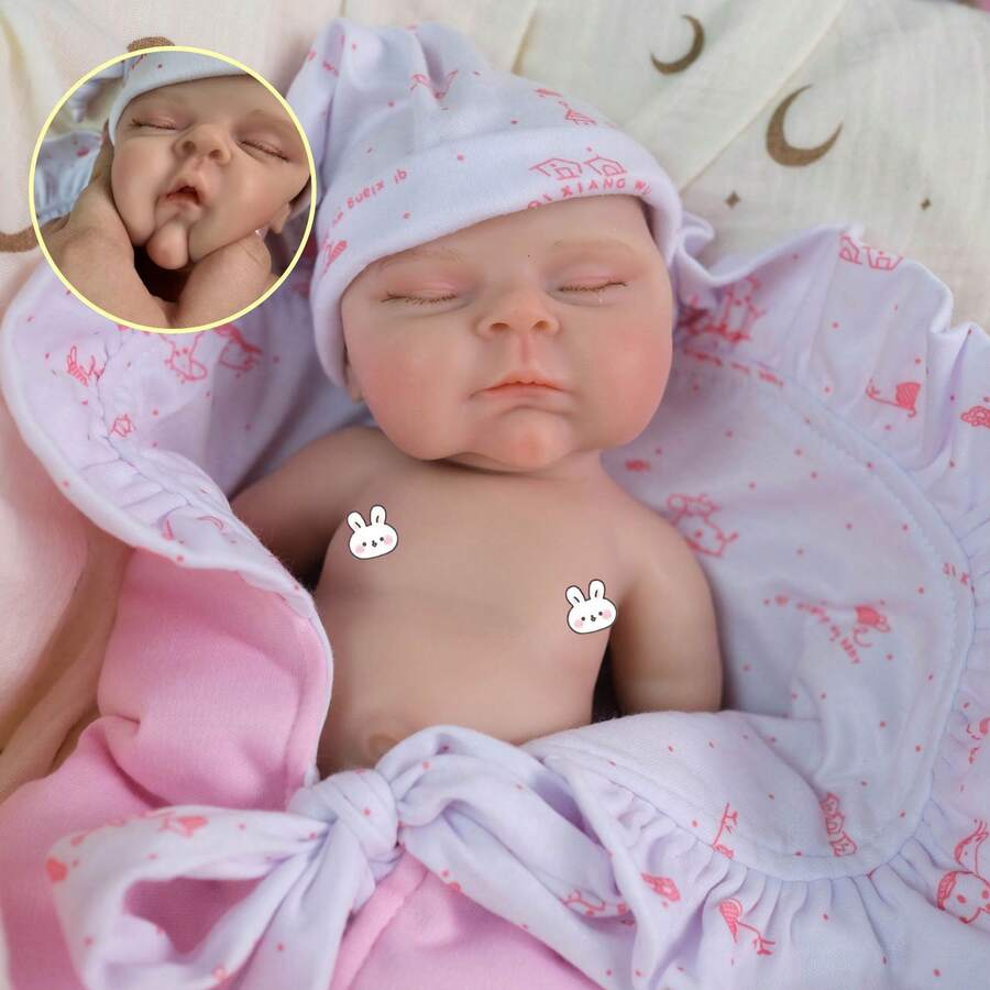 New Reborn Baby Dolls Tiny 12 Inch 30 CM Full Body Soft Solid Silicone Peaches Dolls Waterproof Like A Real Reborn Baby Dolls Bath Toys - Nhiều màu - Xem 1