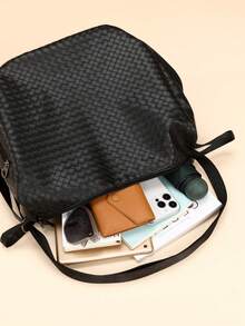 Mochila urbana | Interpretación elegante de la estética de transporte en todos los escenarios, textura tejida en 3D, sistema de correas anchas, equipo que desbloquea la soberanía visual absoluta para la vida diaria - Multicolor - Ver 10
