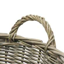 JVL Chunky Willow Log Basket - Grey Washed - Multicolor - View 2
