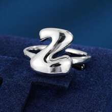 1pc Minimalist Letter Design Adjustable Open Ring For Women - Multicolor - View 34