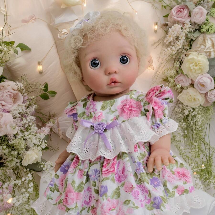 NPK 17inch Pixie In Version Cloth Body Fairy Lifelike Real Soft Touch Small Doll Cute Handy Baby - Pink - View 1