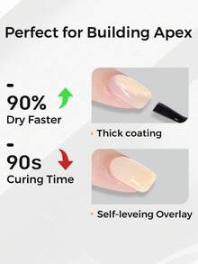 TOMICCA Light Apricot Color Builder Gel 5-In-1, 15ml 1Pc, Quick-Drying Under UV/LED Light Gel Nail Polish,For Nail Extension, Reinforcement, Nail Art Decoration And Rhinestone Application, Suitable For DIY Nail Tips At Home Or As A Gift Nails - Apricot - View 6