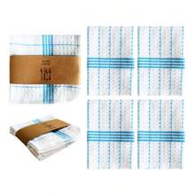 4pcs/Set Minimalist Plaid Woven Striped Dishcloths, Household Stain Removal Rags, Kitchen Absorbent Cleaning Cloth Set - Multicolor - View 9