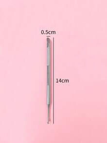 3pcs/1pc Double Head Circular Rake Steel Push Nail Tools, Dead Skin Removal, Manicure Pusher, Stainless Steel, With Slant And Round Head For Removing Dead Skin & Preparing Nails - Silver - View 6