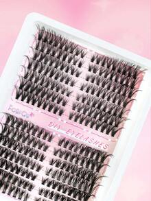 252 PCS 40D+50D Mixed Lash Clusters, Reusable DIY Eyelash Extensions For Natural & Dramatic Eye Makeup, By FQBFQB - D - View 5